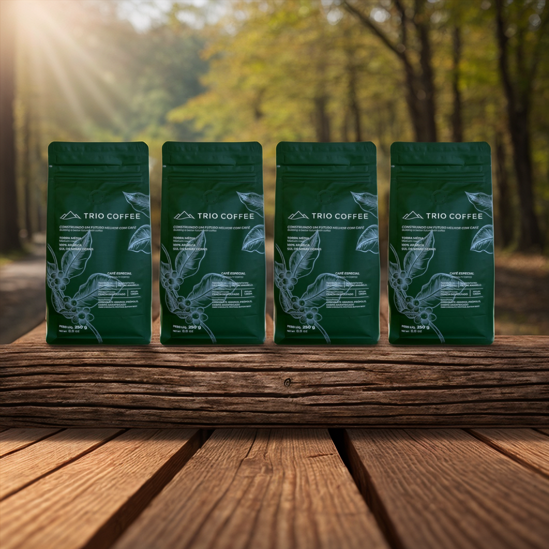 Kit - 1kg - 4 cafés de 250g Moído